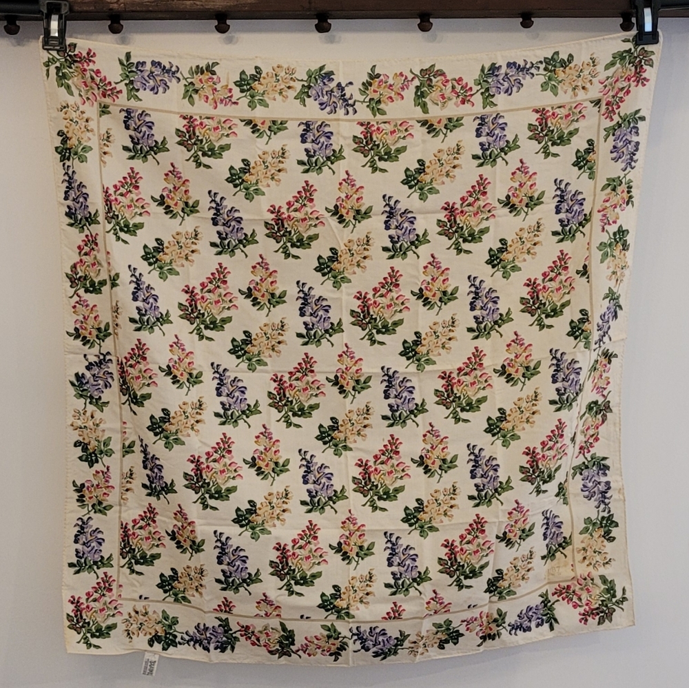 Club 7 Echo silk vintage scarf - Picture 2 of 9